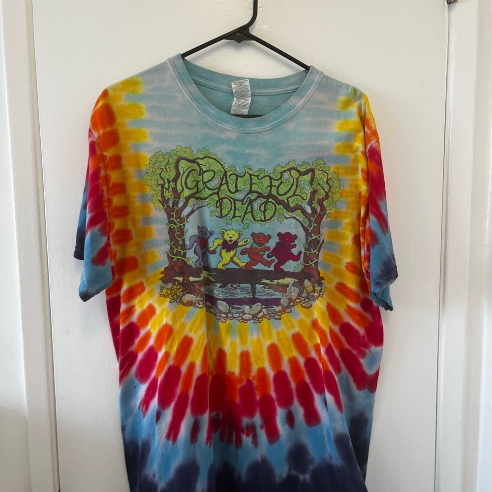 Colorful Tie-Dye Grateful Dead Shirt